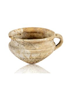 Very rare Roman clay strainer from the Rhineland with known finding spot and year