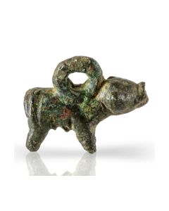 Römischer Bronzeanhänger in Form eines Wildschweins