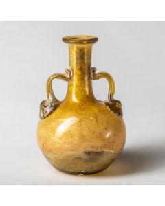 Roman glass bottle with double handles
