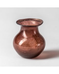 Roman aubergine-coloured glass jar